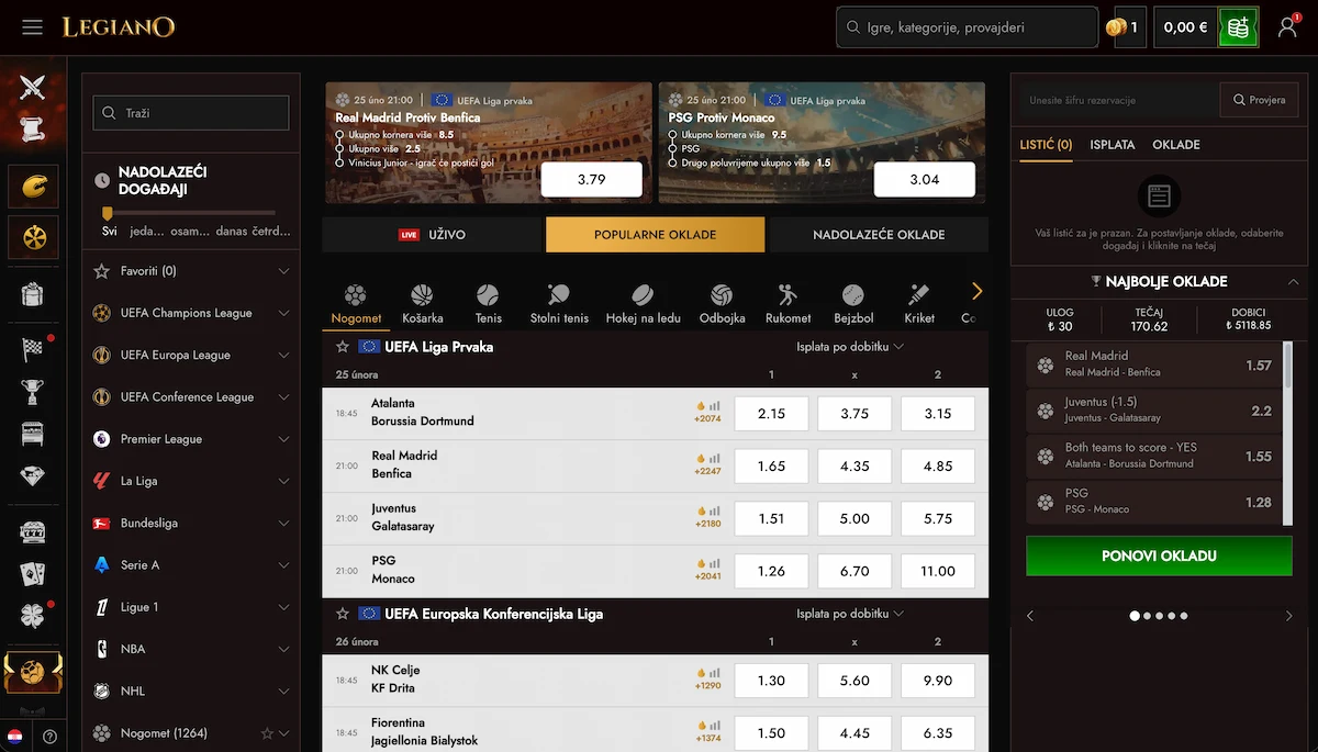 Legiano sportsko klađenje