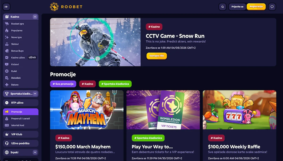 Roobet promocije