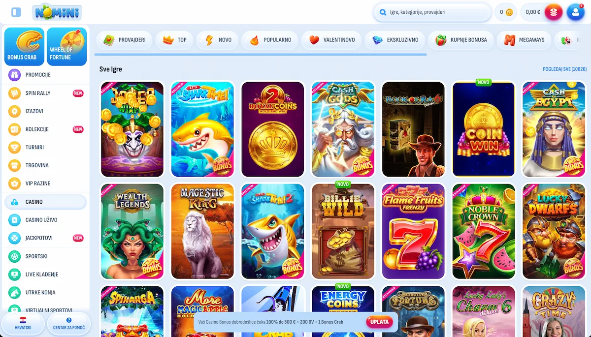 Nomini kazino igre