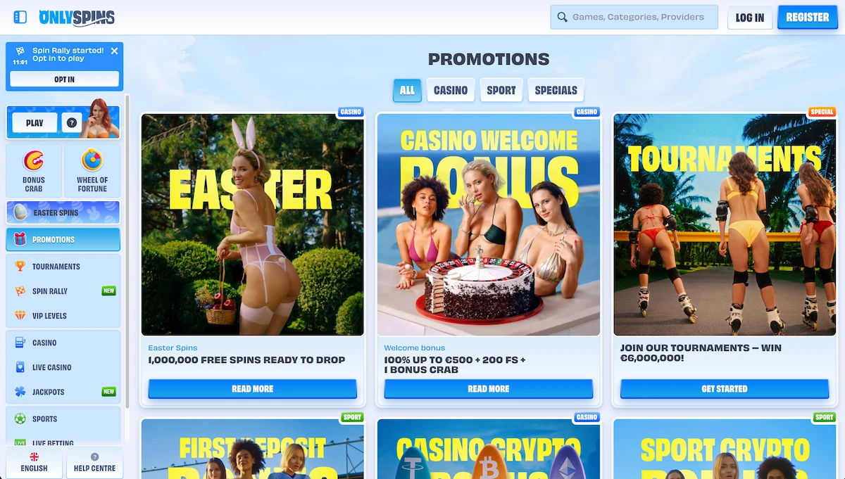 Onlyspins bonus dobrodošlice