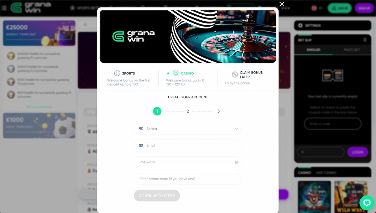 GranaWin registracija