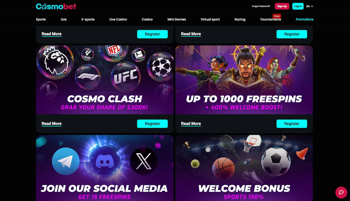 Cosmobet bonus dobrodošlice