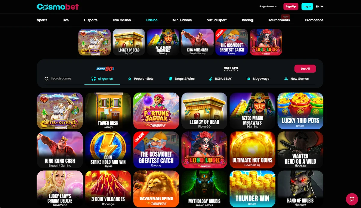 Cosmobet kazino igre