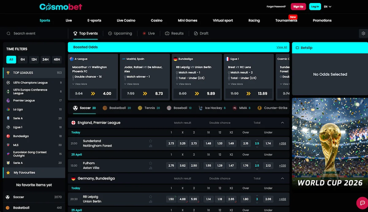 Cosmobet sportsko klađenje