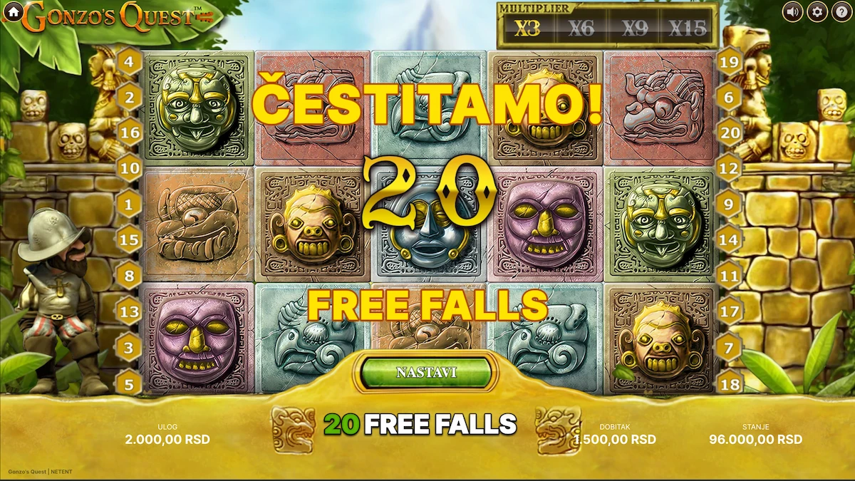 Gonzo's Quest Free Falls