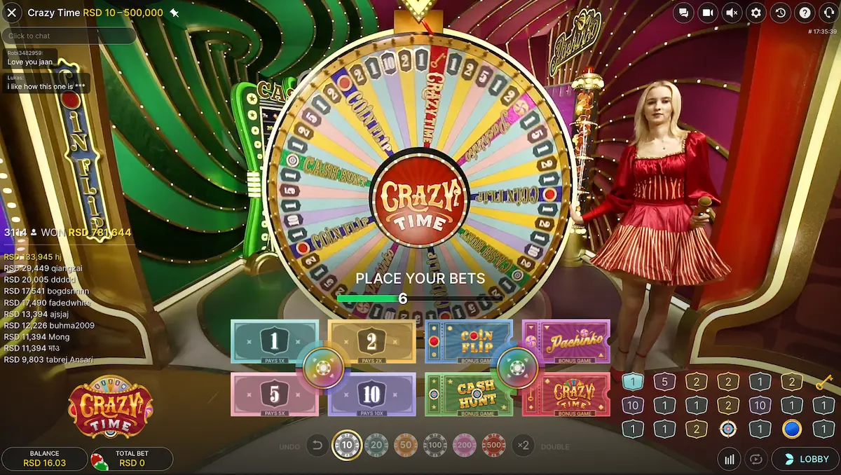Crazy time pravila igre