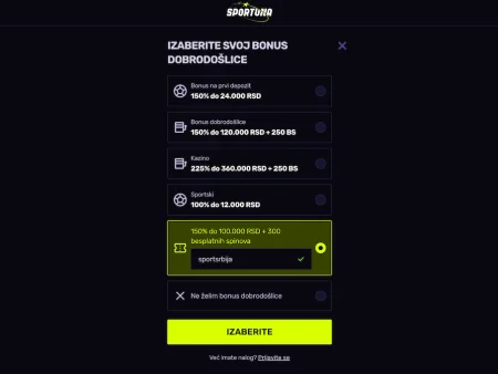 Sportuna promo kod: Sportsrbija